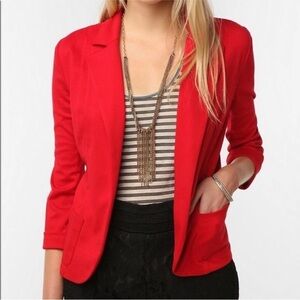 Urban Outfitters Sparkle & Fade Red Relaxed Blazer